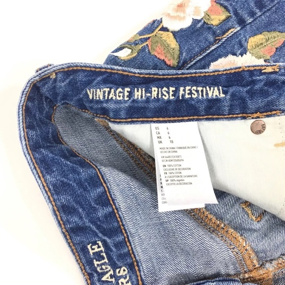 🚨American Eagle High Rise Jean Cut Off Shorts 6 - Picture 5 of 8